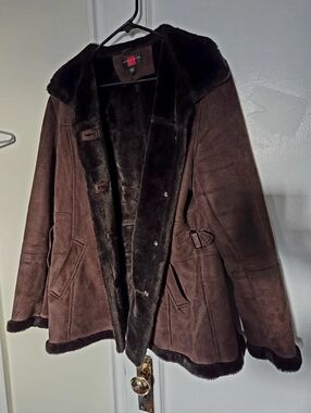 Women's L Brown Faux Shearling Coat